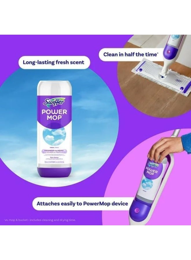 Swiffer PowerMop Floor Cleaning Solution Refill 750ML – Fresh Scent Liquid Cleaner for Hard Floors, - Image 4