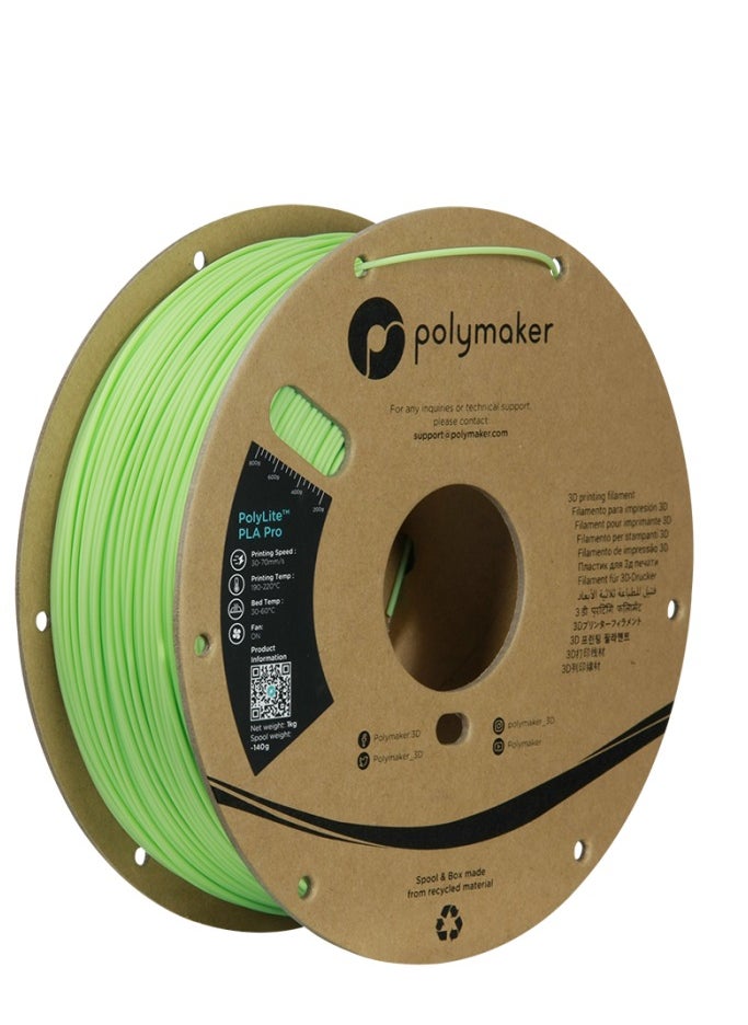 polymaker - Polymaker PolyLite PLA Pro Light Green 1.75mm/ 1KG - Image 1