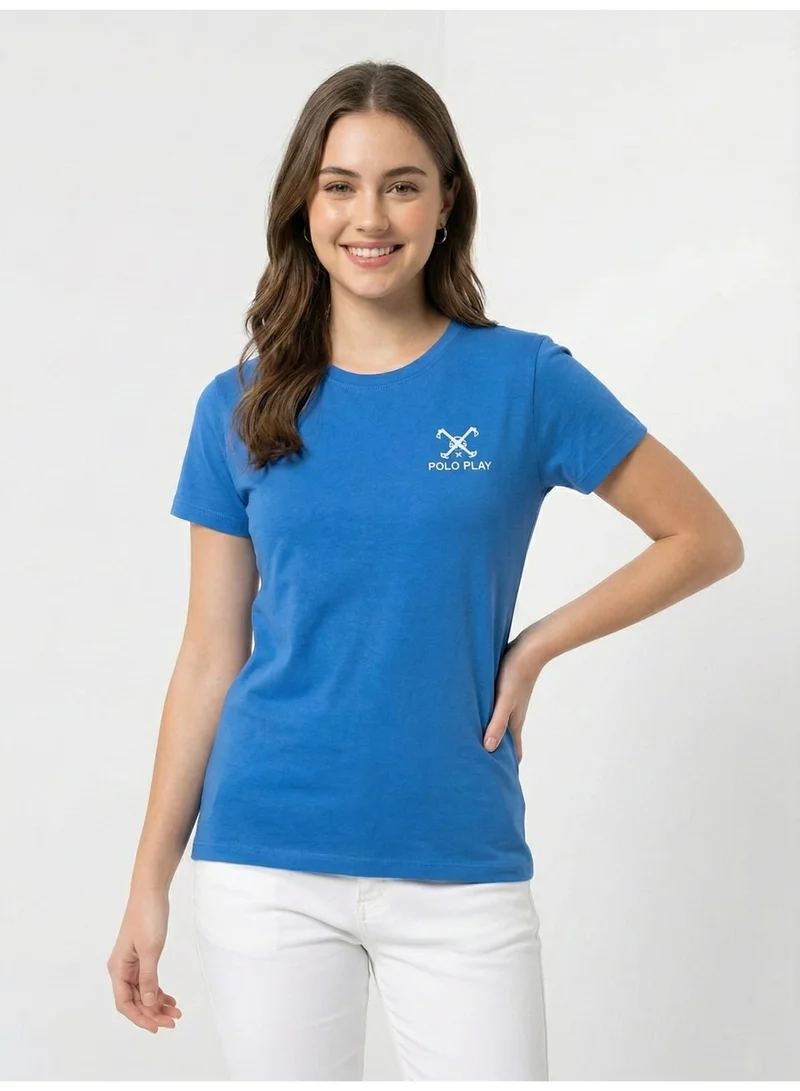 Polo Play Ladies Graphic T-shirt -ROYAL BLUE