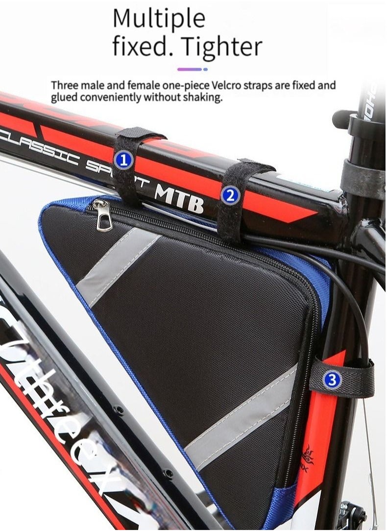M MIAOYAN M MIAOYAN bicycle mountain bike waterproof car bag mountain tool bag riding bag beam bag triangle bag riding equipment  - Image 2