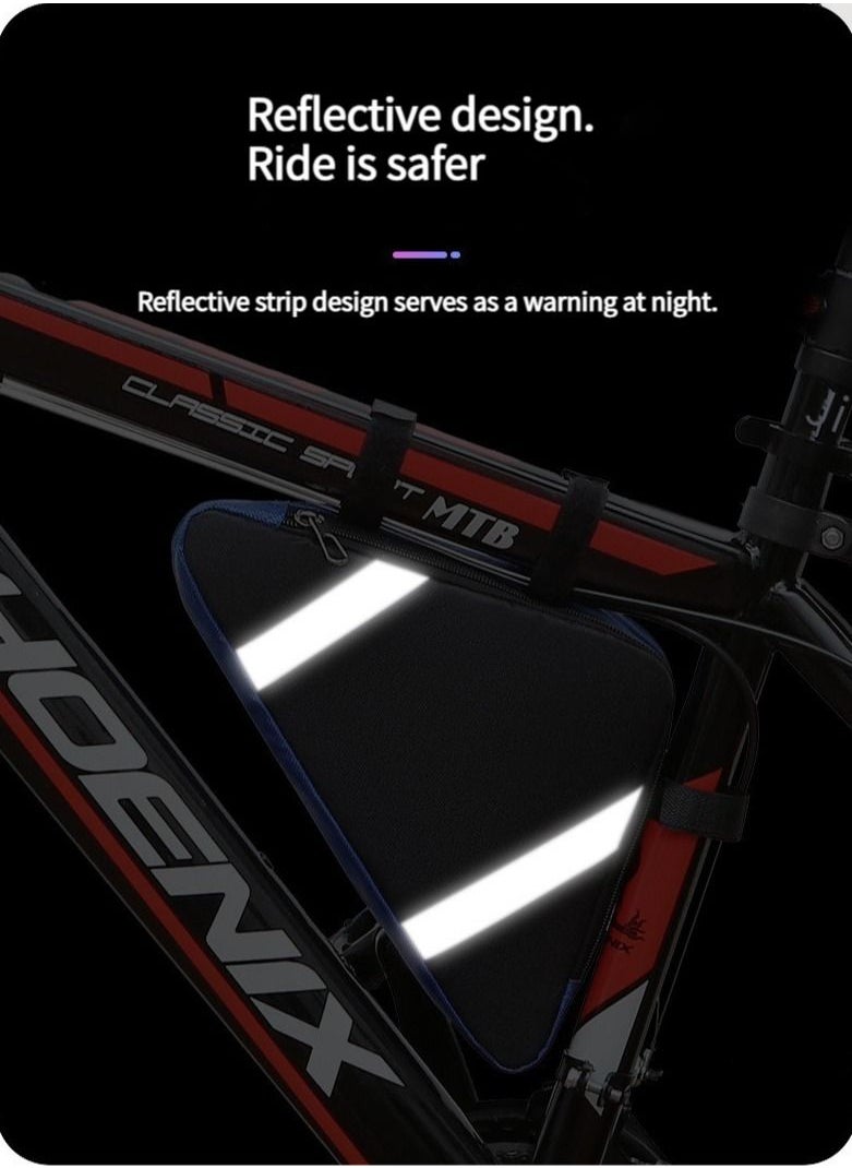 M MIAOYAN M MIAOYAN bicycle mountain bike waterproof car bag mountain tool bag riding bag beam bag triangle bag riding equipment  - Image 3
