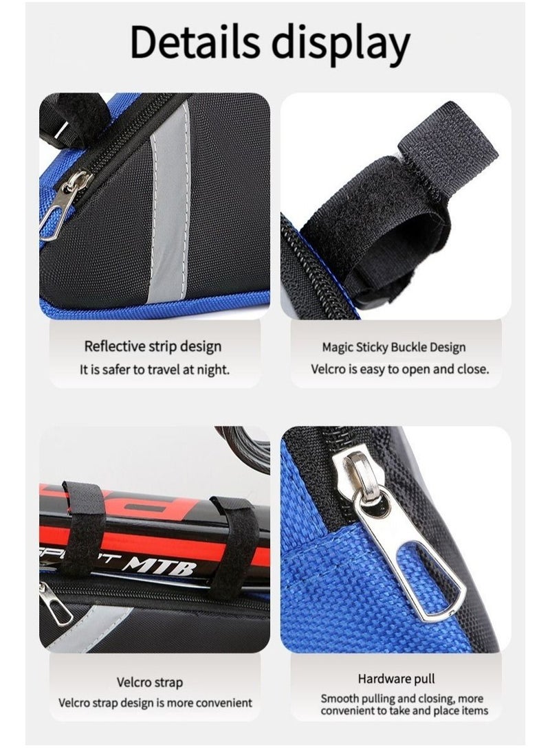 M MIAOYAN M MIAOYAN bicycle mountain bike waterproof car bag mountain tool bag riding bag beam bag triangle bag riding equipment  - Image 5