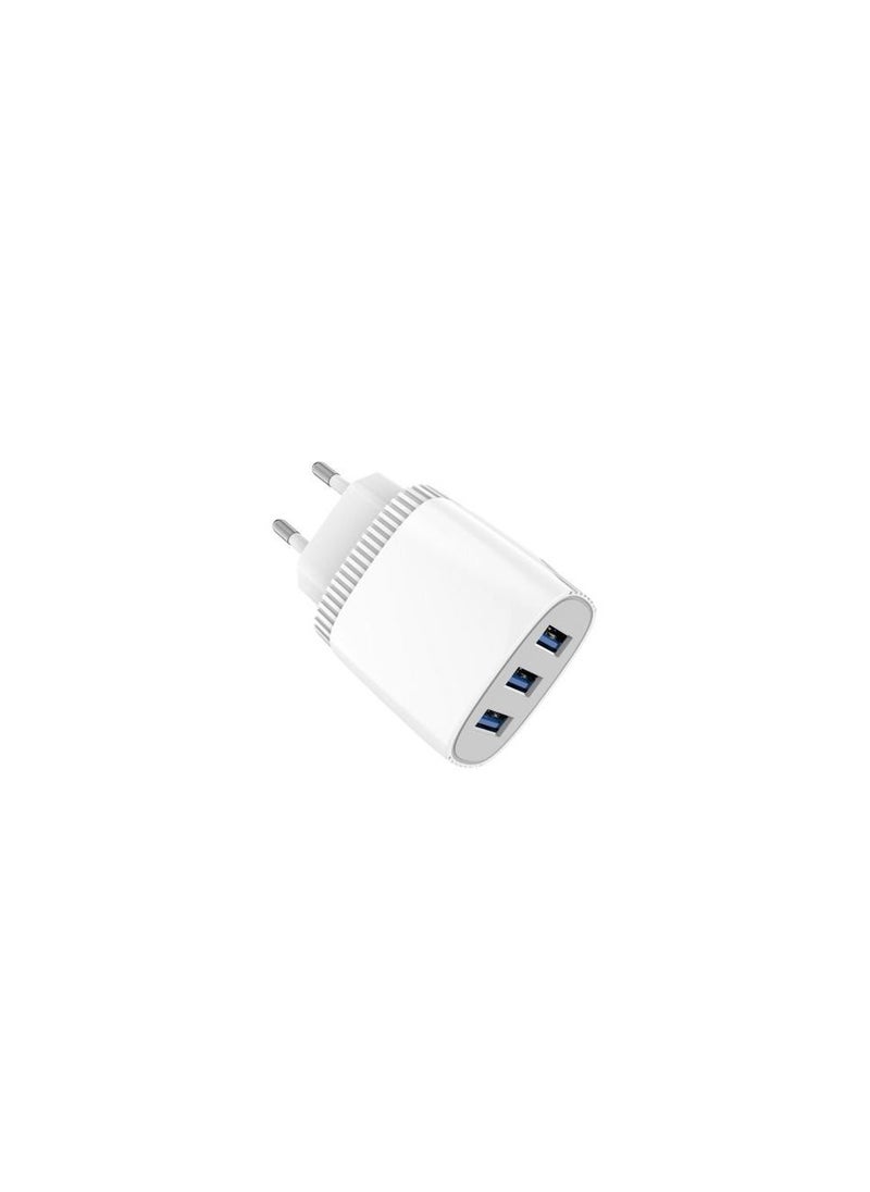 Aspor - ASPOR A812 2.4 A IQ Home charger 3 USB - White - Image 1