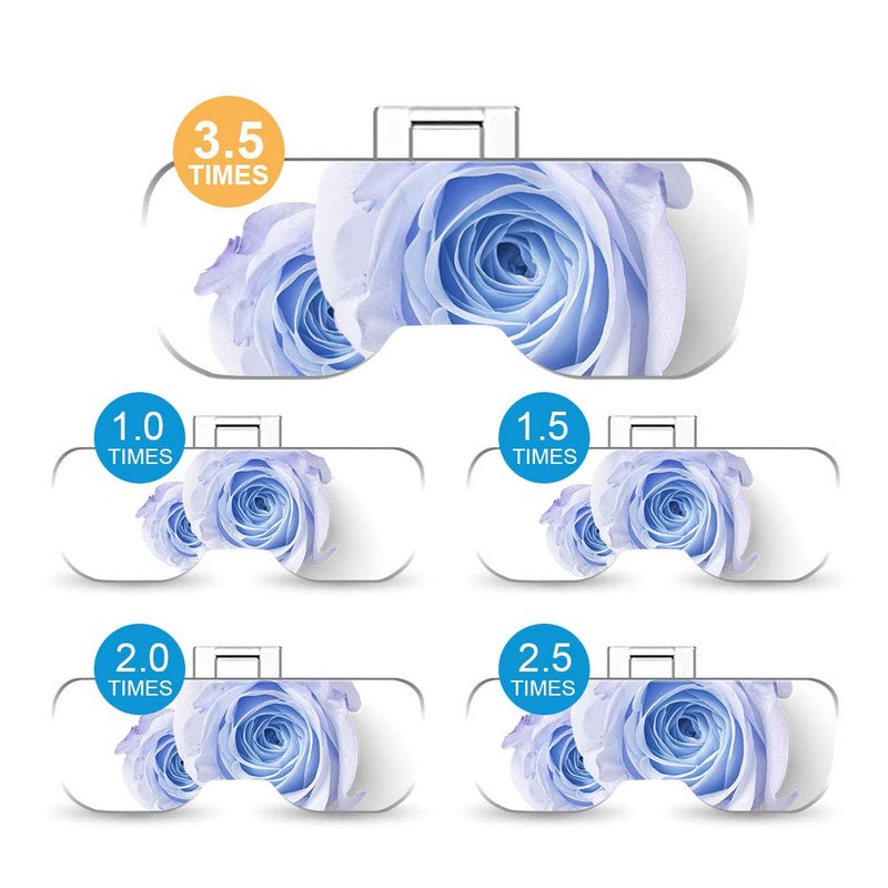 AZFUNN عدسة مكبرة AZFUNN 1X إلى 6X مع حزام رأس، عدسة مكبرة مثبتة على الرأس مع ضوء LED للعمل القريب، عدسة مجوهرات، تمديد الرموش، إصلاح الساعات، قراءة - Image 2
