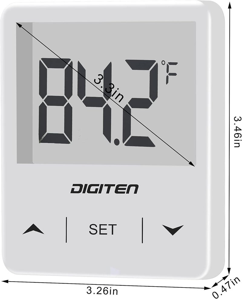 SENSTREE Digital Aquarium Thermometer, Fish Tank Thermometer with Large LCD Display, Stick-on Tank Temp Sensor Ensures Accurate Reading, No Wires C/F Switch - Image 3