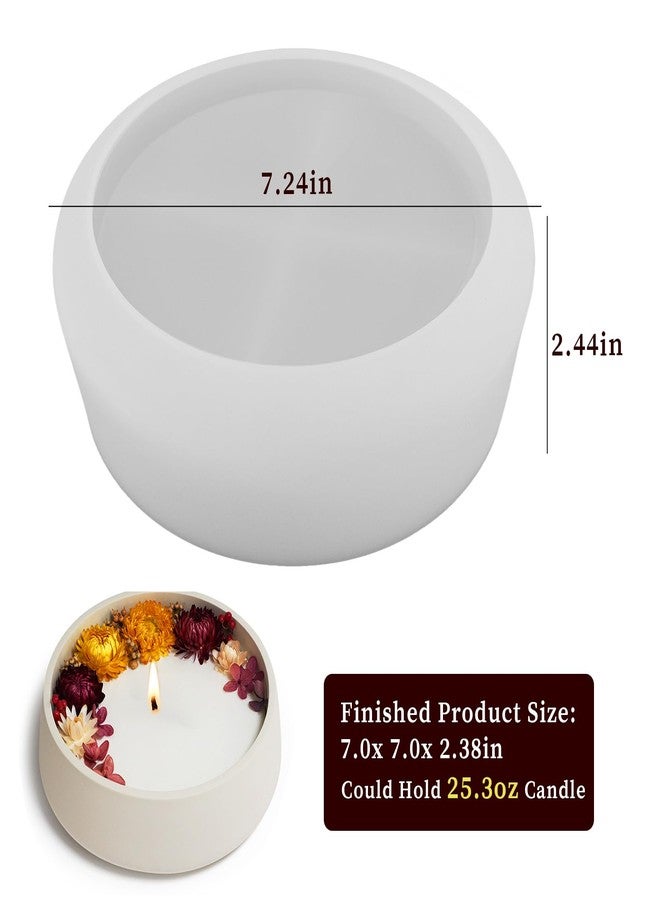 Wehous Large Silicone Bowl Molds, 7.2'' Round Container Resin Concrete Mold for Bowls, Silicone Molds for Epoxy Resin, Christmas Valentine Candle Molds - Image 4