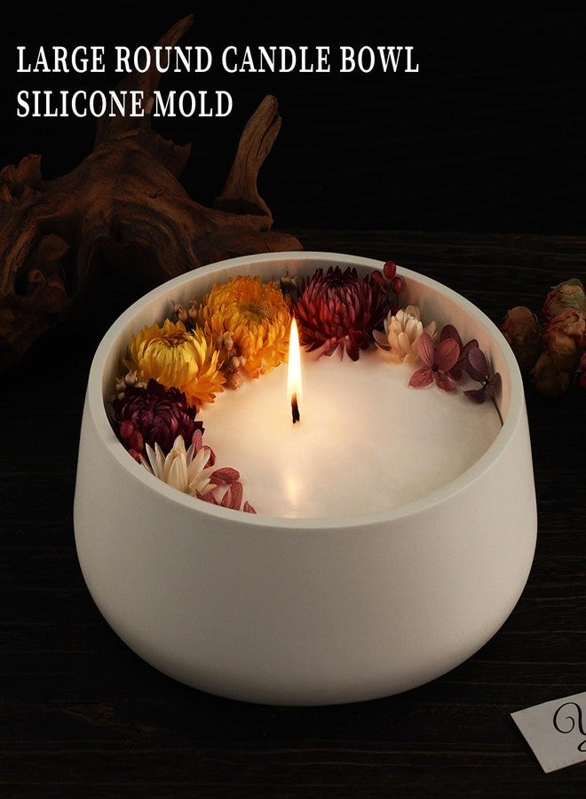 Wehous Large Silicone Bowl Molds, 7.2'' Round Container Resin Concrete Mold for Bowls, Silicone Molds for Epoxy Resin, Christmas Valentine Candle Molds - Image 3