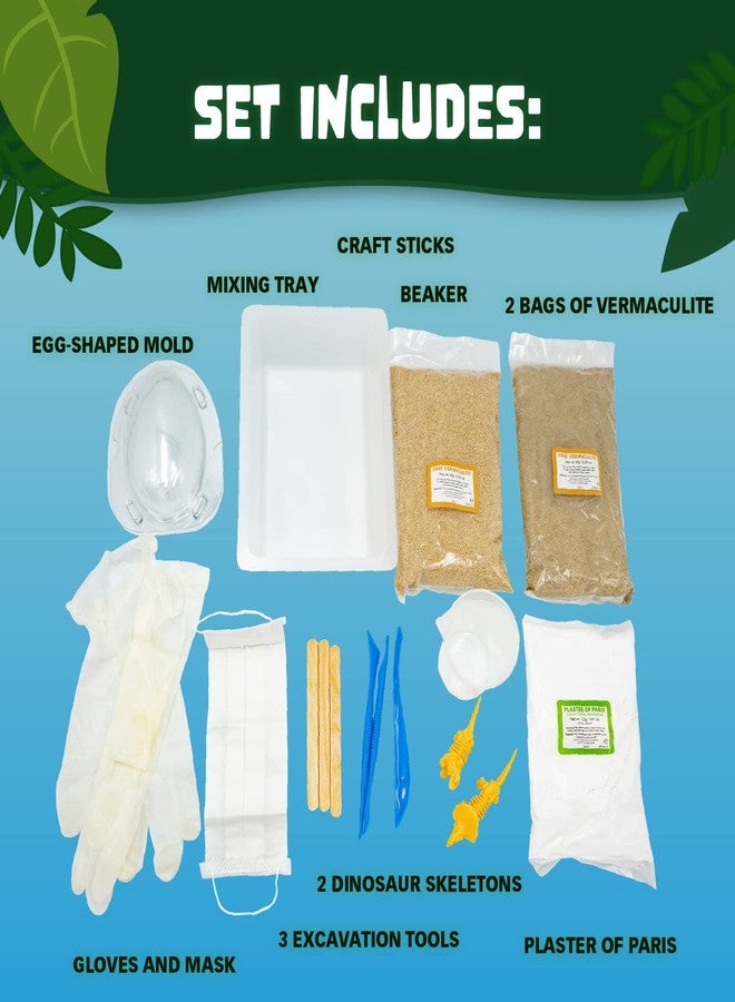 MindWare Dino Egg Dig Kit - Make 2 Giant Dino Eggs, Then Excavate The Dinosaur - Includes Science Experiment - Image 3