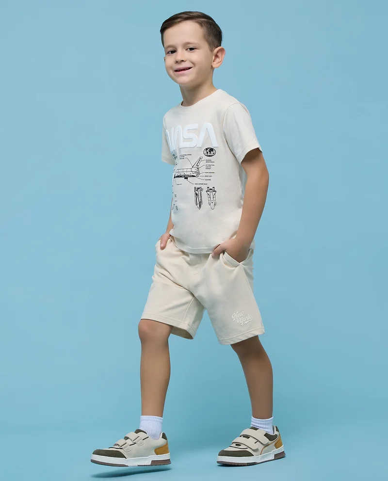 أر أند بي Printed Shorts with Drawstring Waist