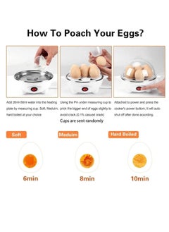 Generic Electric Egg Cooker Multi-function Steamed Dishes White  - Image 4