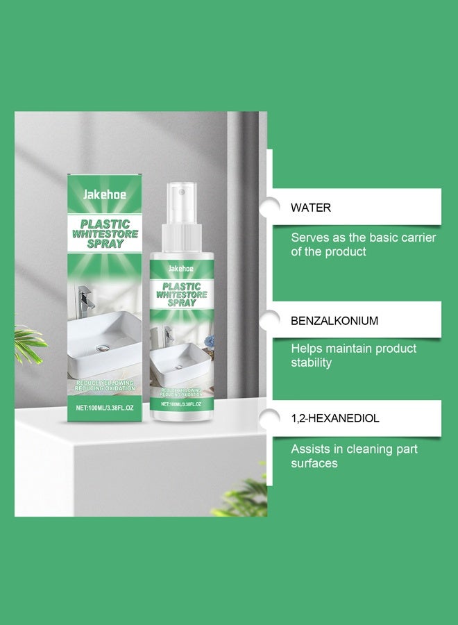 Jakehoe JAKEHAO Plastic Anti-Yellowing Restore Spray, 100ml Whitening Cleaning Solution for Furniture, Appliances & Toys – Removes Oxidation & Stains, Restores Original Color - Image 5