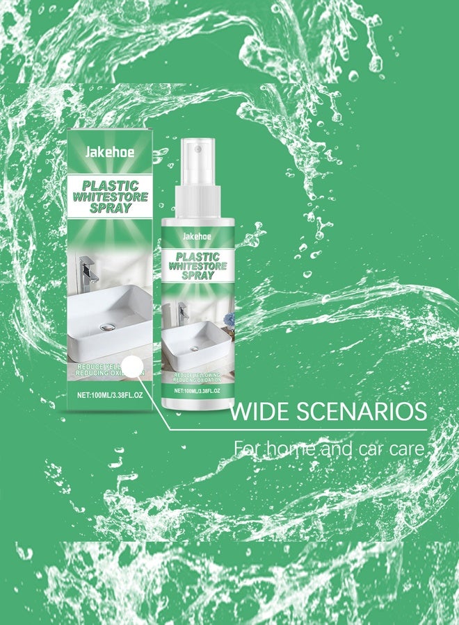 Jakehoe JAKEHAO Plastic Anti-Yellowing Restore Spray, 100ml Whitening Cleaning Solution for Furniture, Appliances & Toys – Removes Oxidation & Stains, Restores Original Color - Image 4