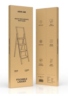 GREEN LION {GNFLLADR150BK} GREEN LION FOLDABLE LADDER 150 KG - BLACK 