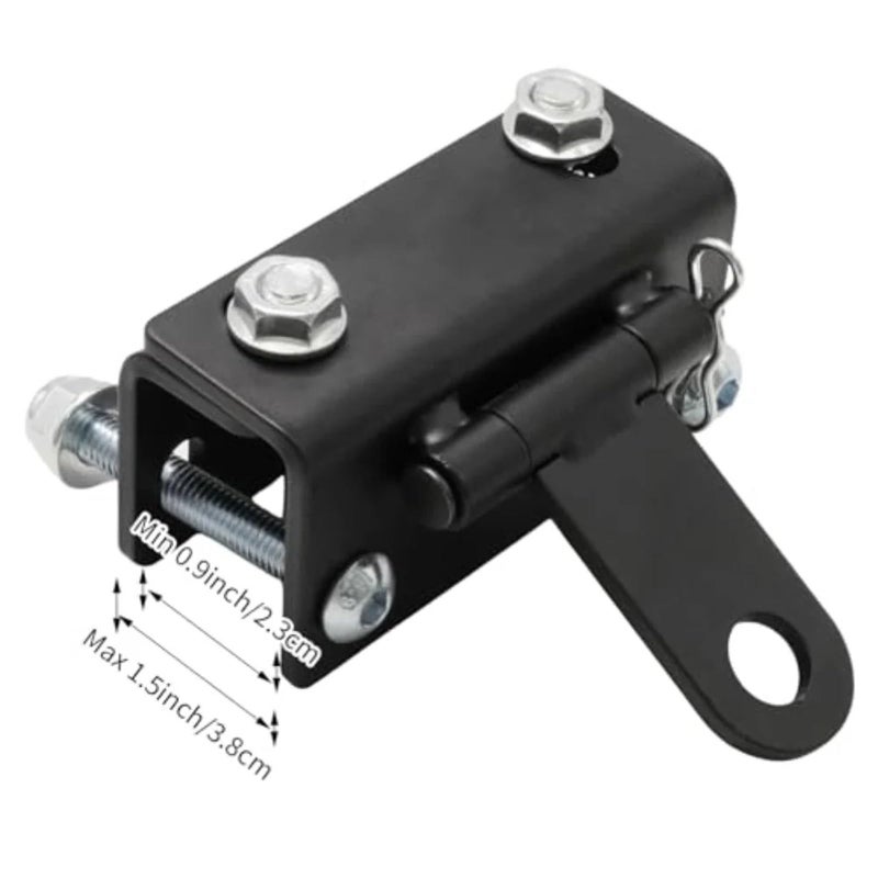 Heavy Duty Adjustable Snowmobile Bumper Hitch Towing Hook Kit Carbon Steel - Image 3
