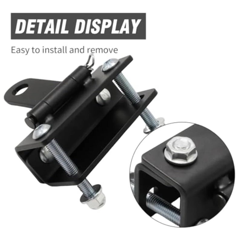 Heavy Duty Adjustable Snowmobile Bumper Hitch Towing Hook Kit Carbon Steel - Image 5
