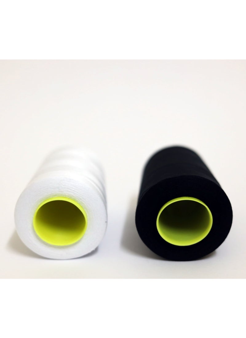 Generic - ST Collections 5000 Yards 100% Spun Polyester Sewing Thread – Black & White – High-Quality, ISO 9001 Certified - Image 1