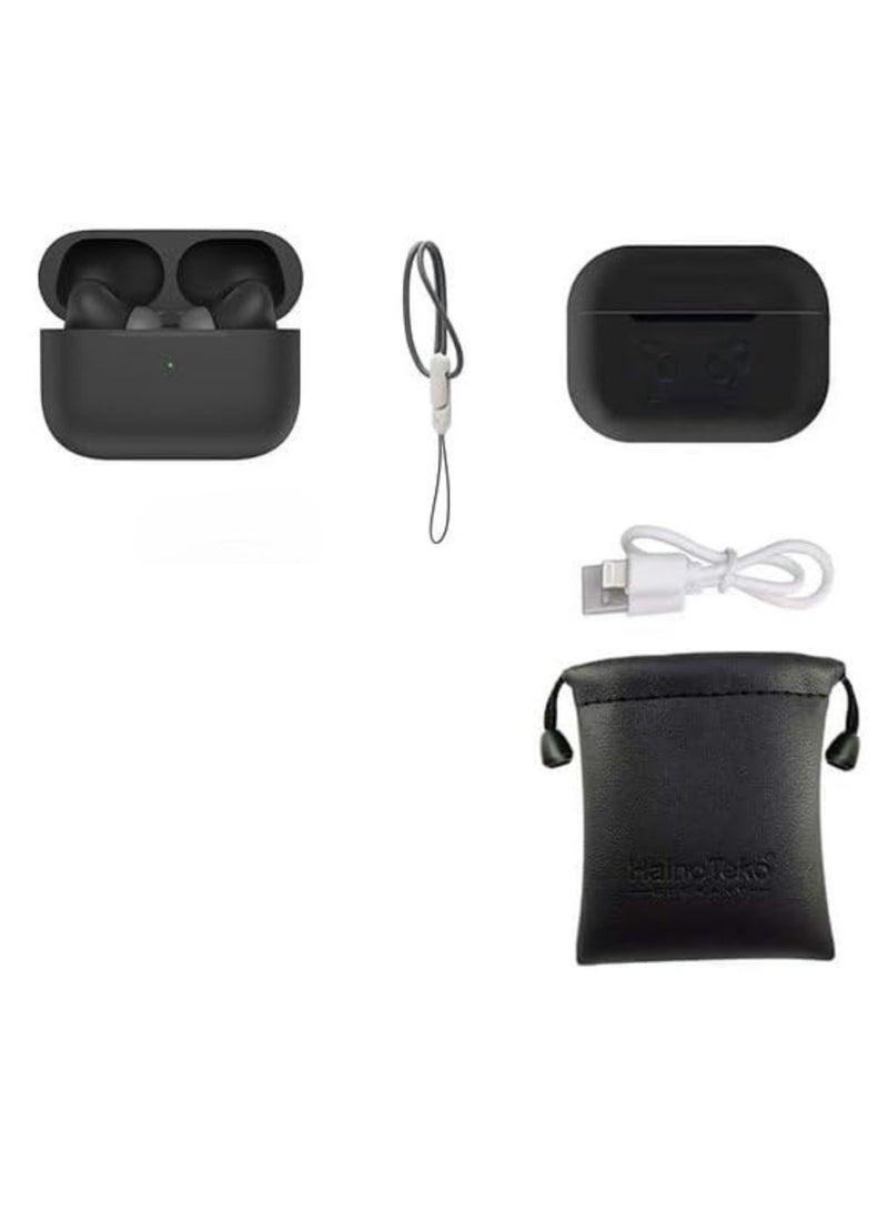 Haino Teko Air 5 True Wireless Stereo Earbuds with Multi Functional Touch Control HD Clear Microphone High Bass Sound Quality and Charging Case for Android mobiles and Tablets Black