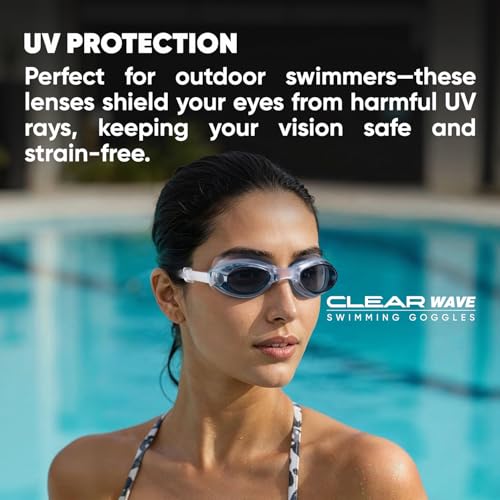 Solpro Clear Wave Unisex Adult Swimming Goggles for Women,Men,Boys,Girls,Teenagers,Athletes,Swimmers For Training,Competition in Swimming Pool,Beach,Water Sport, Park & Activties (Black) - Image 2