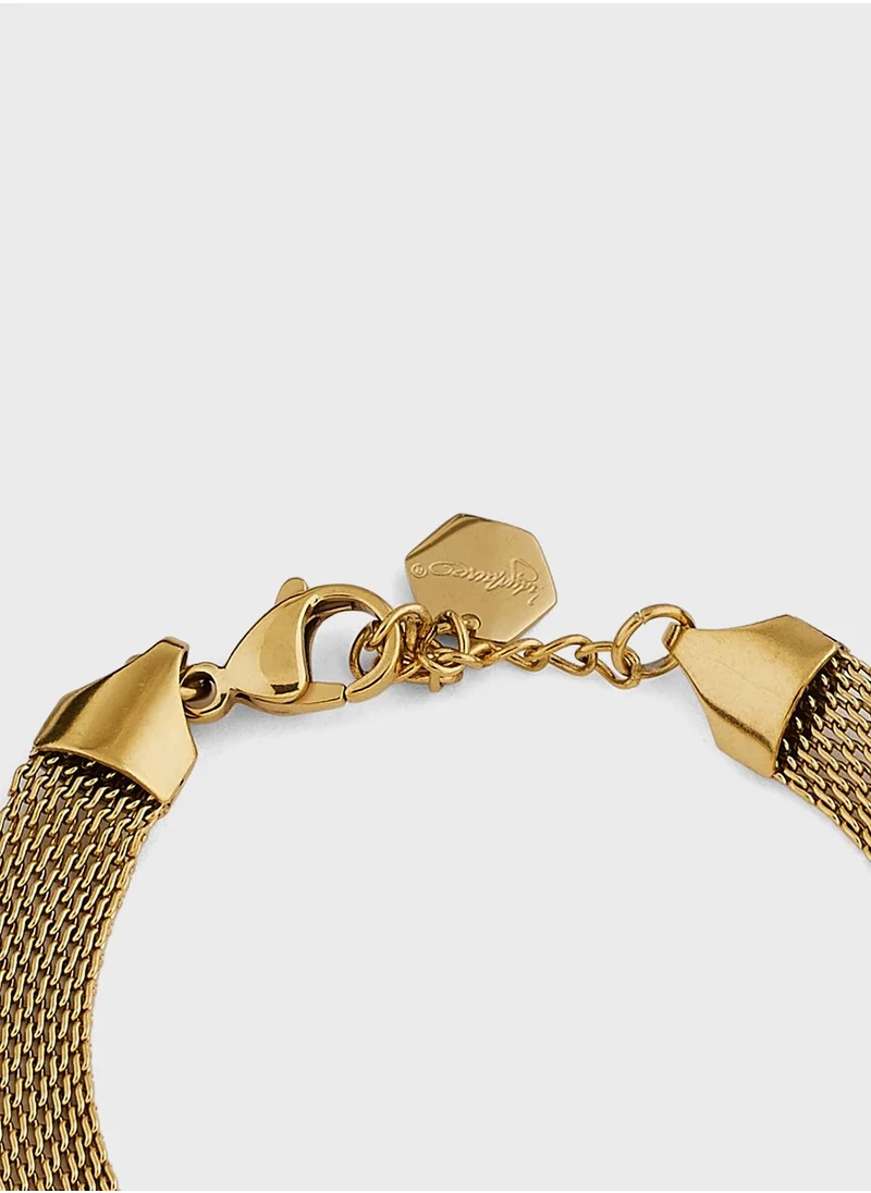 Lady Mauve LOIS WOVEN LINK CHAIN BRACELET