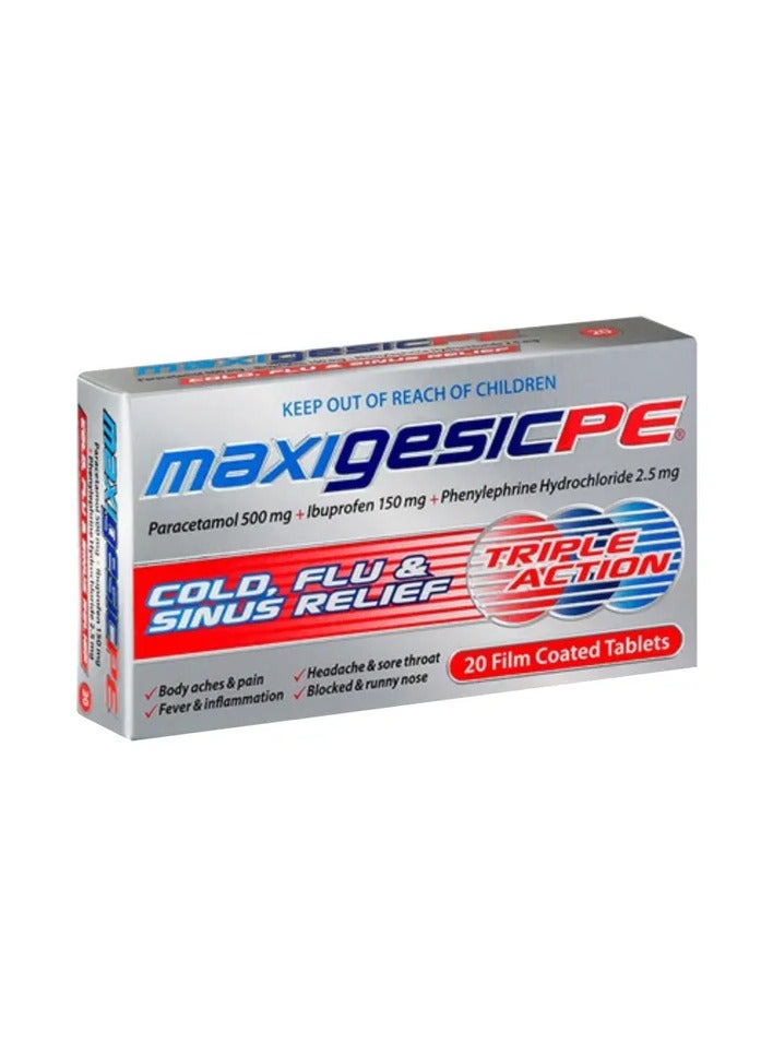 Maxigesic PE Triple Action 20 Tablets