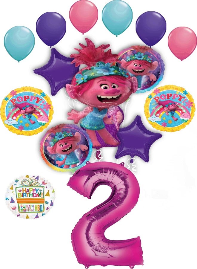 أناجرام لوازم حفلات عيد الميلاد الثاني من Poppy World Tour، باقة من البالونات من 15 قطعة - Image 1