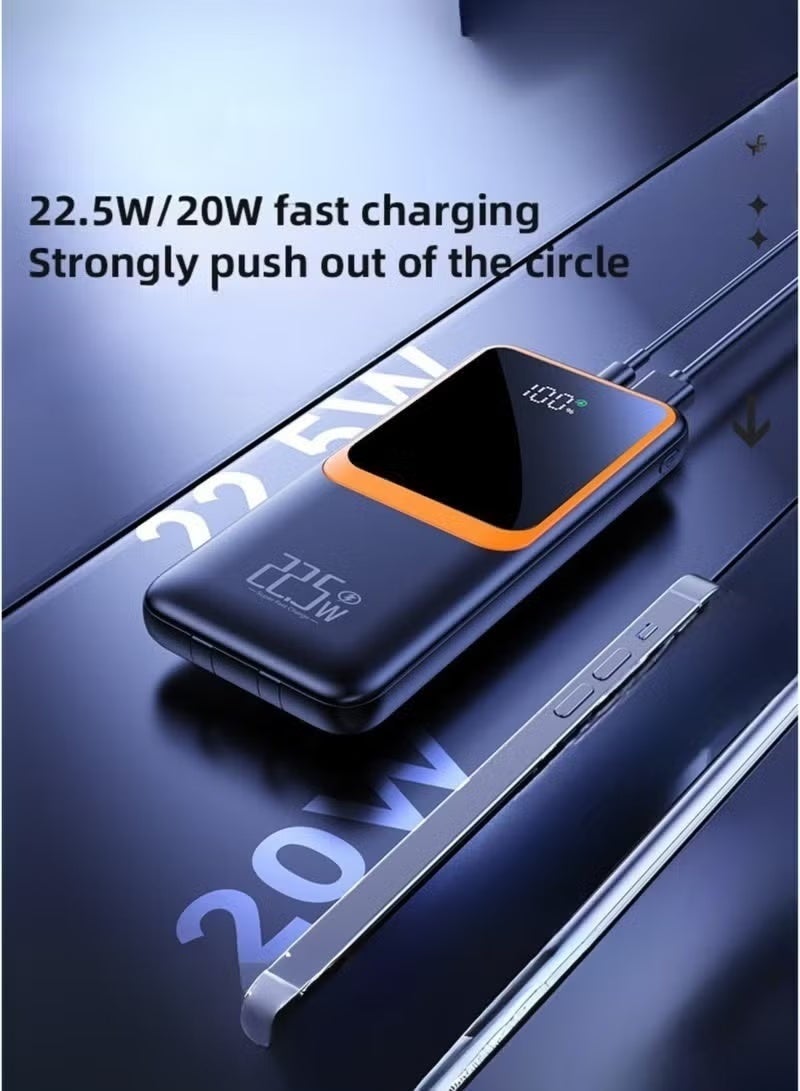 N30 10000mAh Power Bank with 22.5W Fast Charging, Compact Lightweight Design, Multi-Port Output, Portable Daily Use Charger – White - Image 3