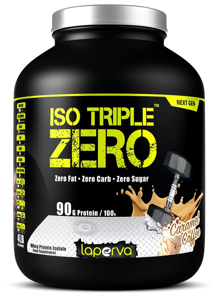 Laperva Iso Triple Zero Whey Protein Isolate Next Generation Caramel Coffee 4 LB 