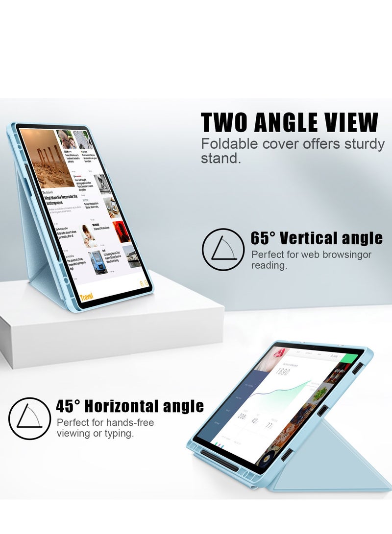 Multi-View Tablet Case for Galaxy Tab S9 Plus 2023 (X810/X816B/X818U) with Pen Holder and Auto Wake/Sleep - Image 2