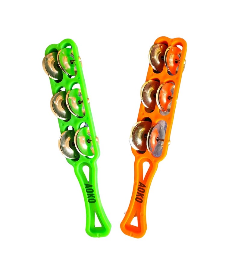 AOKO آلة موسيقية بلاستيكية تال كانجيرا/كارتال للكيرتان I بوجا-بهجان/كيرتان، بهجان، بوجا والموسيقى التعبدية (عبوة من 2) - Image 1