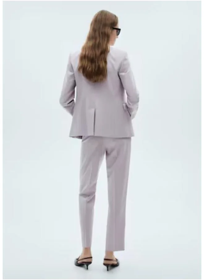 مانجو High Waist Straight Suit Trousers