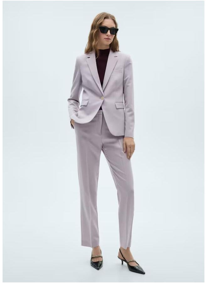 MANGO High Waist Straight Suit Trousers  - Image 4
