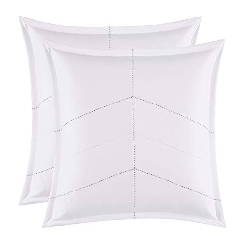 City Scene - Euro Sham Pillow Covers, Smooth & Soft Bedding, Stylish Home Decor (Courtney White, 2 Piece) - Image 1