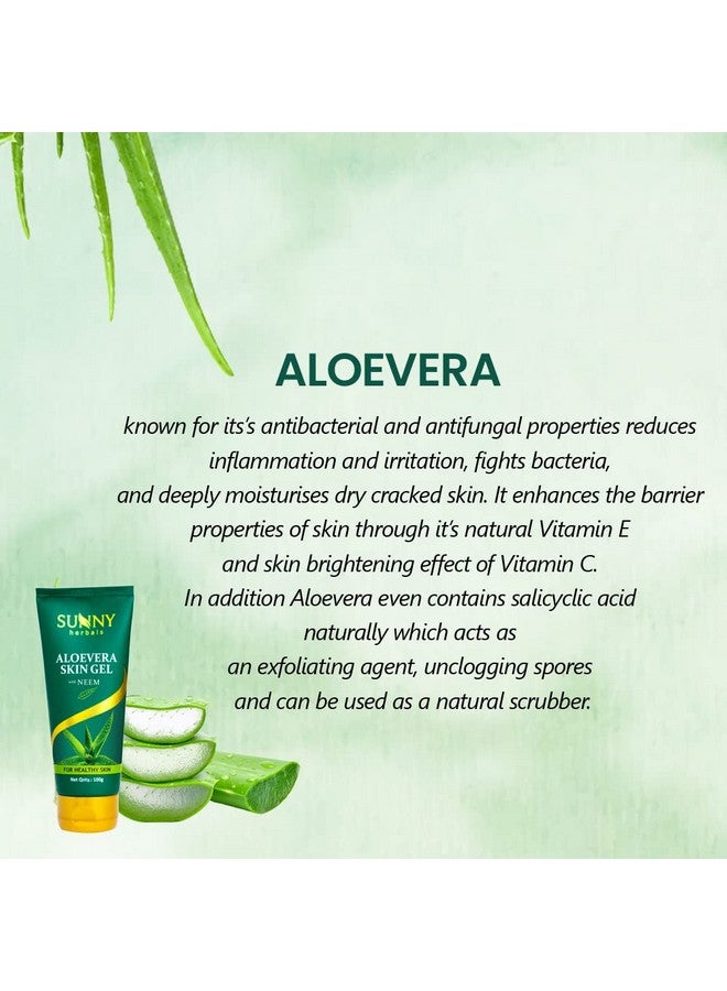 Sunny Aloevera Skin Gel(100Gm) & Face Scrub(100Gm) Provides Radiant Glowing Look Skin Fights Flaky Or Patchy Skin Removes Embedded Dirt From Pores Exfoliates Dead Skin & Helps Cell Renewal - Image 3