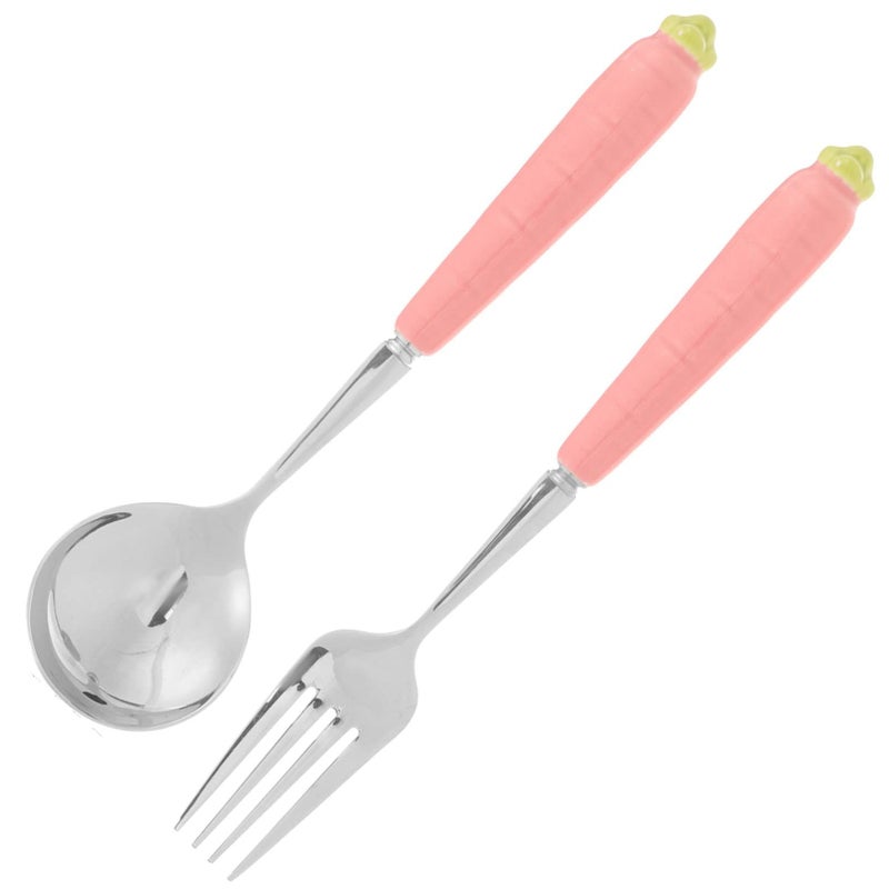 مجموعة شوكة وملعقة للأطفال من Carrot Design لوقت الوجبات - Image 2