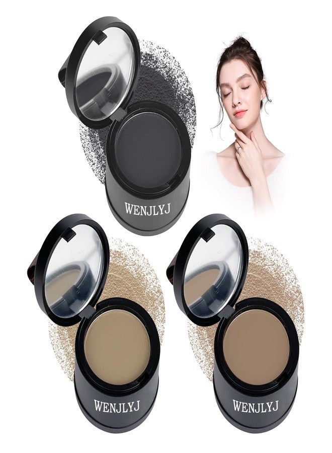 WENJLYJ Root Cover Up Hair Loss Concealer - Hairline Shadow Powder for Touch-Ups and Toppers, 3PCS (Dark Coffee, Light Coffee, Black) - Image 1