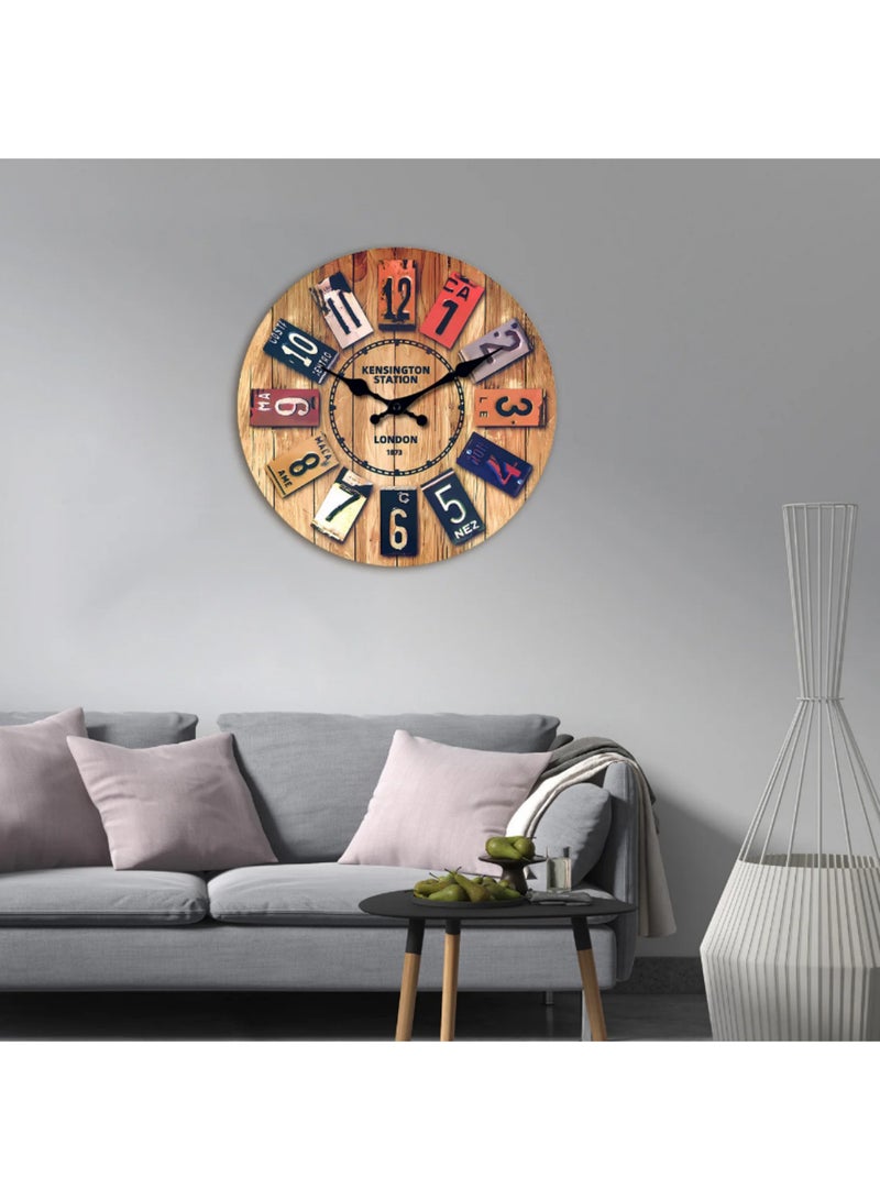 1pcs Wood European Old Time Classic Retro Wall Clock Fashion Decoration Living Room Wall Decor Saat Home Watch Wall Gift 35cm - Image 4
