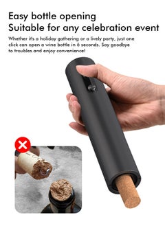 HomarKet 4- in-1 Electric Wine Openers Set Wine Bottle Opener Automatic Wine Opener Gift Box with Foil Cutter and Vacuum Stoppers for Wine Lover Men Father Kitchen Party Home  - Image 4