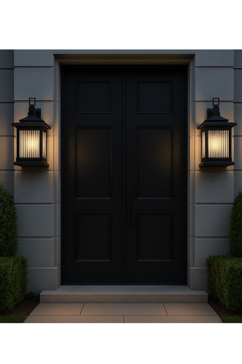 Classic Outdoor Wall Lantern – E27 Bulb Base – Weather Resistant Design - Image 2