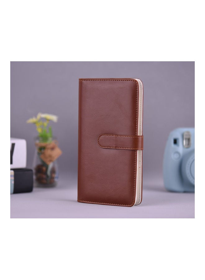 NIBEMINENT 80-Pockets Portable Photo Album Brown - Image 4