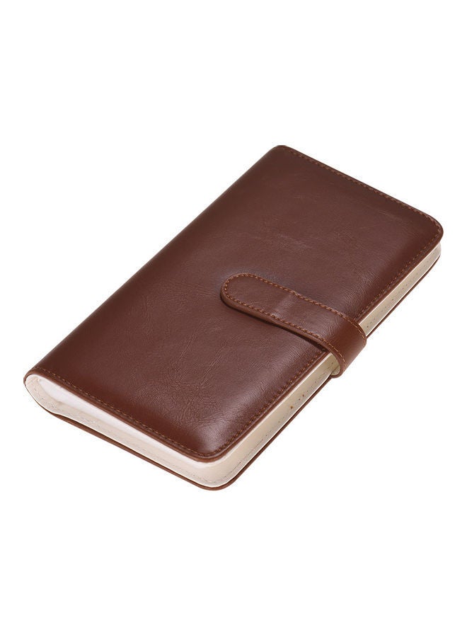 NIBEMINENT 80-Pockets Portable Photo Album Brown - Image 1