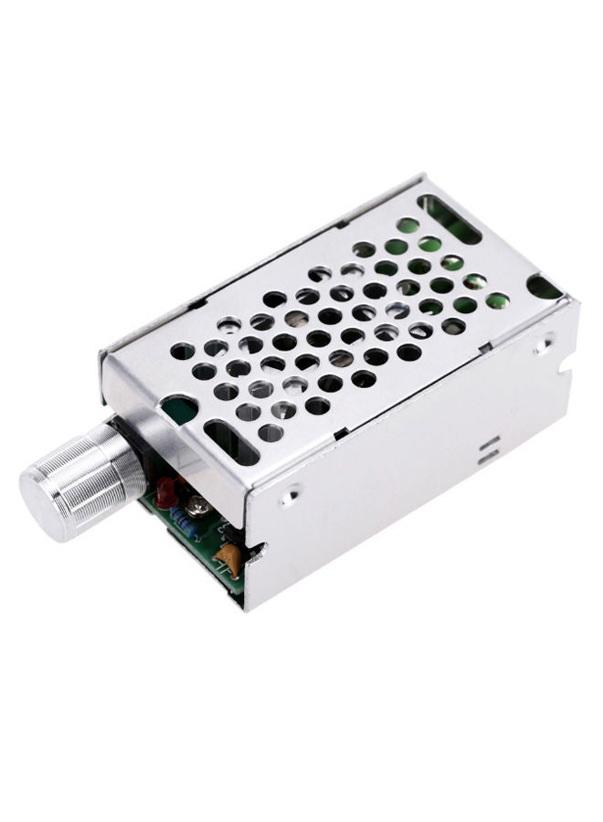 NIBEMINENT Adjustable DC Brush Motor Speed PWM Controller Silver  - Image 1