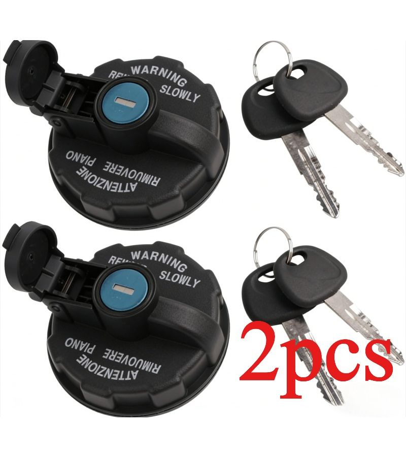2Pcs Fuel Tank Cap With 4 Keys Locking Car Fuel Tank Cap Replacement For Trucks Automotive Accessories - Image 1