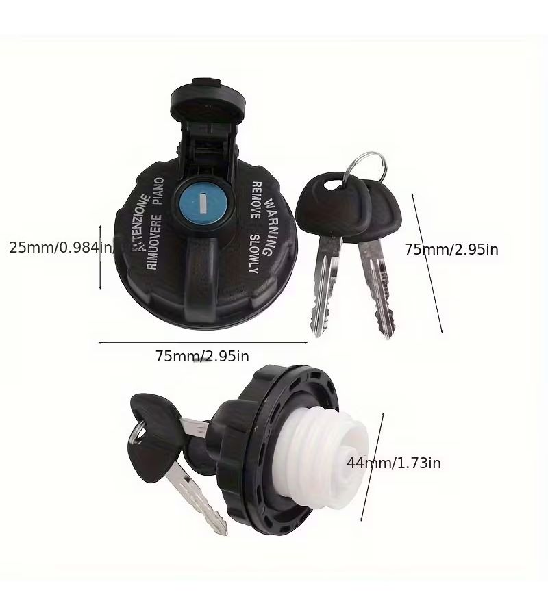 2Pcs Fuel Tank Cap With 4 Keys Locking Car Fuel Tank Cap Replacement For Trucks Automotive Accessories - Image 3