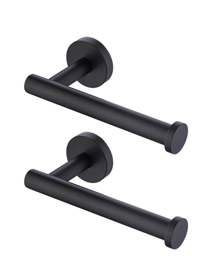 MIXDE Toilet Paper Holder for Bathroom 2 Pack Tissue Holder Dispenser SUS304 Stainless Steel RUSTPROOF Toilet Roll Holder Wall Mount Matte Black A2175S12-BK-P2  - Image 1