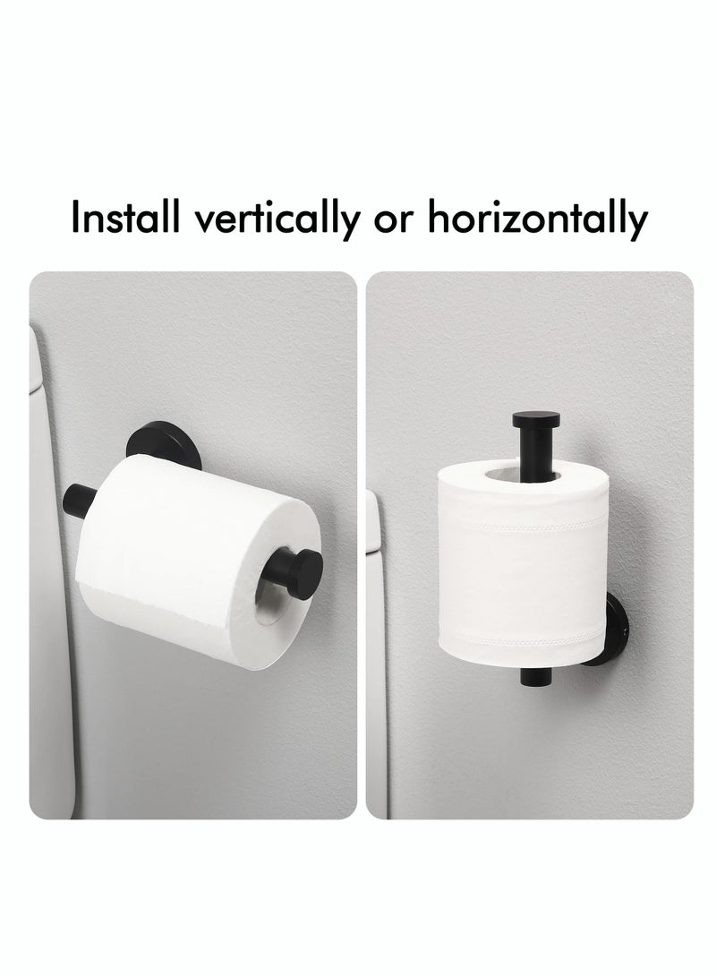 MIXDE Toilet Paper Holder for Bathroom 2 Pack Tissue Holder Dispenser SUS304 Stainless Steel RUSTPROOF Toilet Roll Holder Wall Mount Matte Black A2175S12-BK-P2  - Image 2