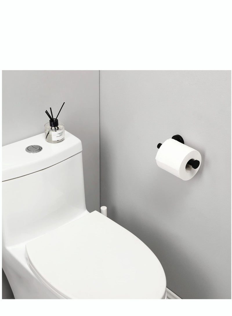 MIXDE Toilet Paper Holder for Bathroom 2 Pack Tissue Holder Dispenser SUS304 Stainless Steel RUSTPROOF Toilet Roll Holder Wall Mount Matte Black A2175S12-BK-P2  - Image 3
