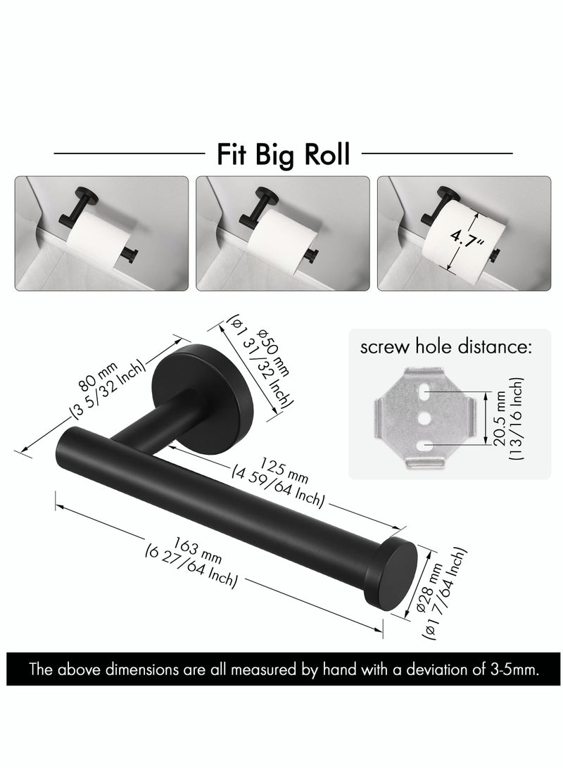 MIXDE Toilet Paper Holder for Bathroom 2 Pack Tissue Holder Dispenser SUS304 Stainless Steel RUSTPROOF Toilet Roll Holder Wall Mount Matte Black A2175S12-BK-P2  - Image 4