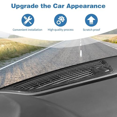 JOSHELA for Camaro Center Console Dashboard Trim Cover for Chevy Camaro 2016-Present Black Carbon Fiber Interior Accessories 1pc - Image 4