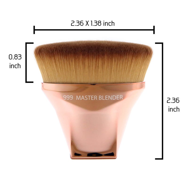Bdellium Tools Professional Makeup Brush - Studio Series 999 Master Blender - With Soft Synthetic Fibers, For Smooth & Flawless Finish (Rose Gold, 1pc) - Image 4
