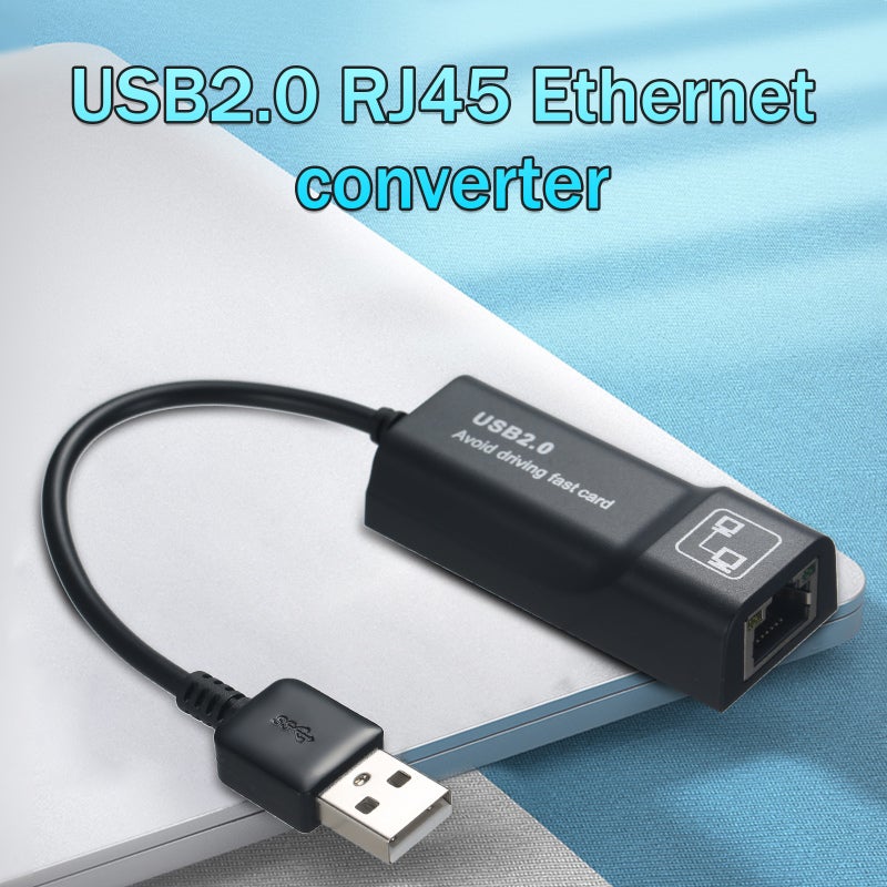 USB Ethernet Adapter: 100Mbps USB 2.0, Lightweight ABS Shell, Plug And Play - High Speed Wired Connection RJ45 Converter For Laptops, Macbook Air, Video Conferencing, Gaming - Image 3
